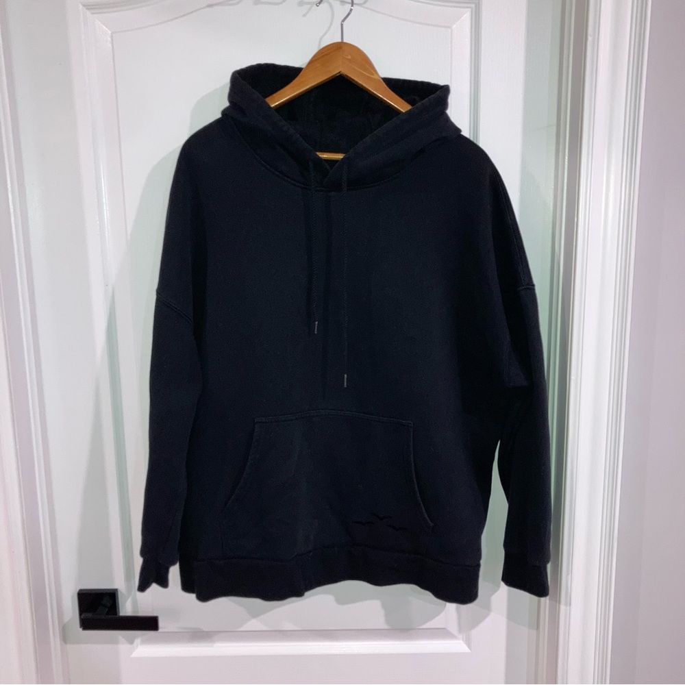 Basic Black Hoodie LazyPants - size L